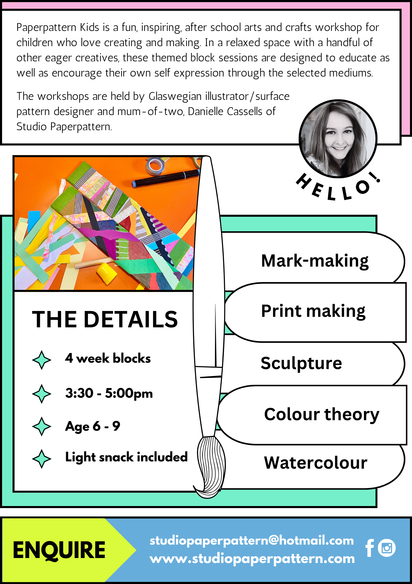 Paperpattern Kids - After school arts & crafts workshops - WOODLANDS