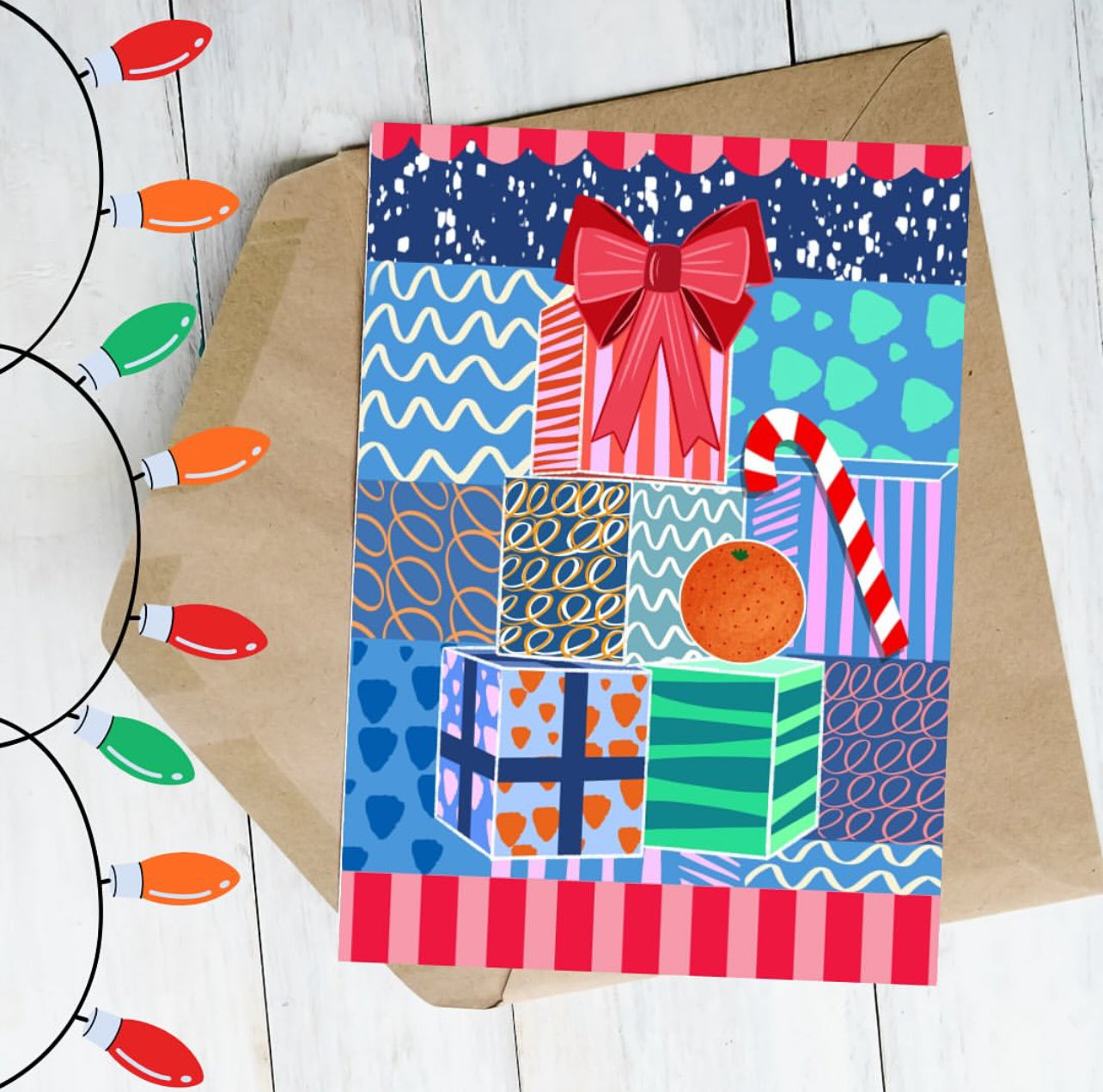 PRE-ORDER: Pressie time Christmas card