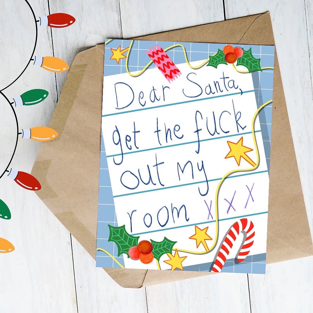 “Dear Santa…” Christmas festive card
