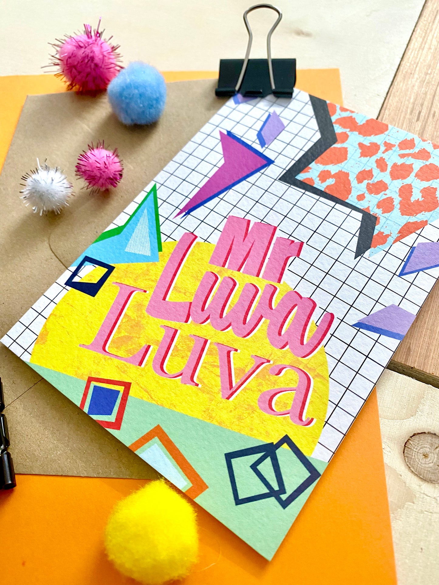 MR LUVA LUVA greetings card