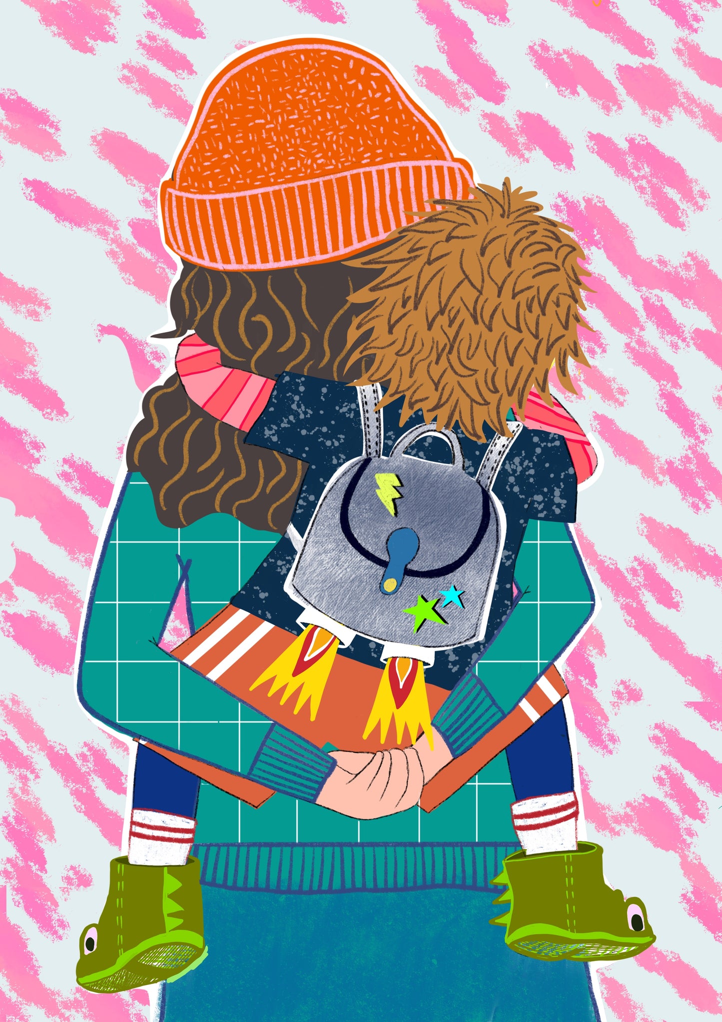 MOTHER & SON PIGGY BACK Mother’s Day / birthday / general greetings card