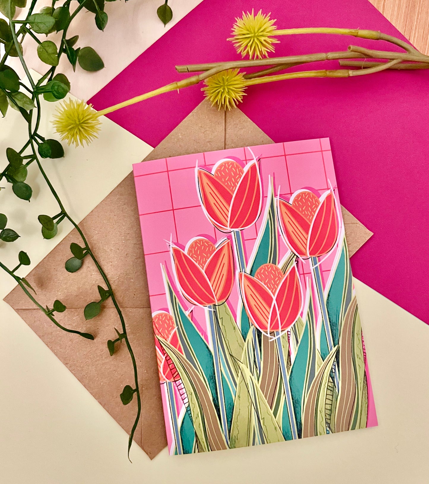 ‘Tulips’ greetings card