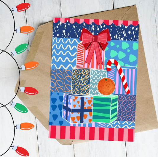 PRE-ORDER: Pressie time Christmas card