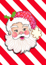 Load image into Gallery viewer, Cheery Santa Christmas festive card
