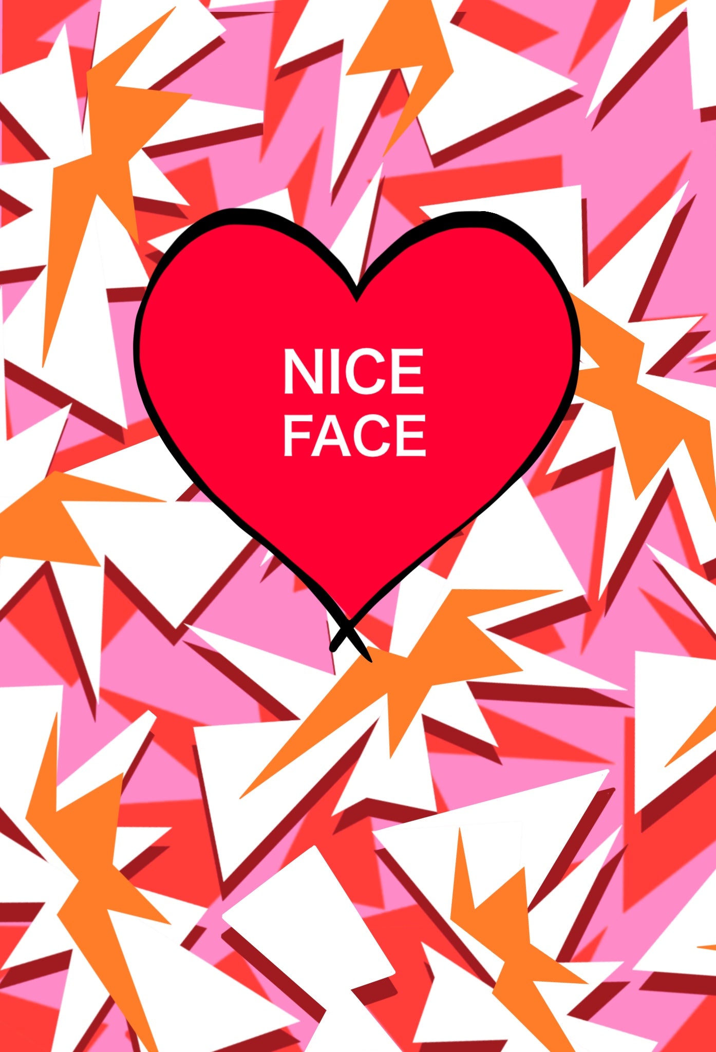 NICE FACE greetings card