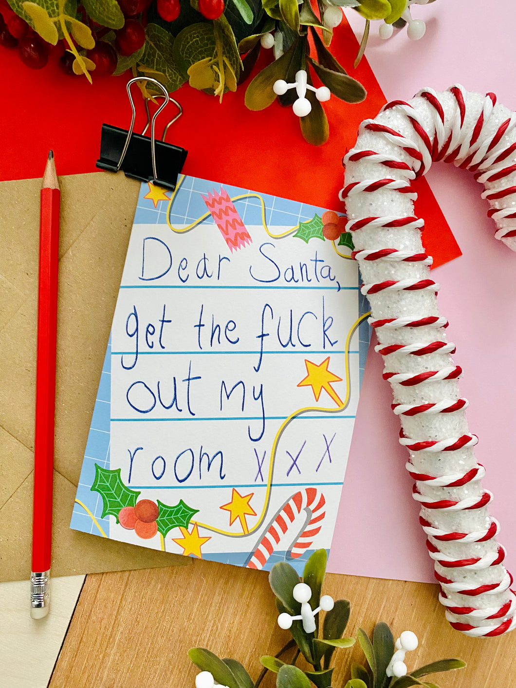 “Dear Santa…” Christmas festive card