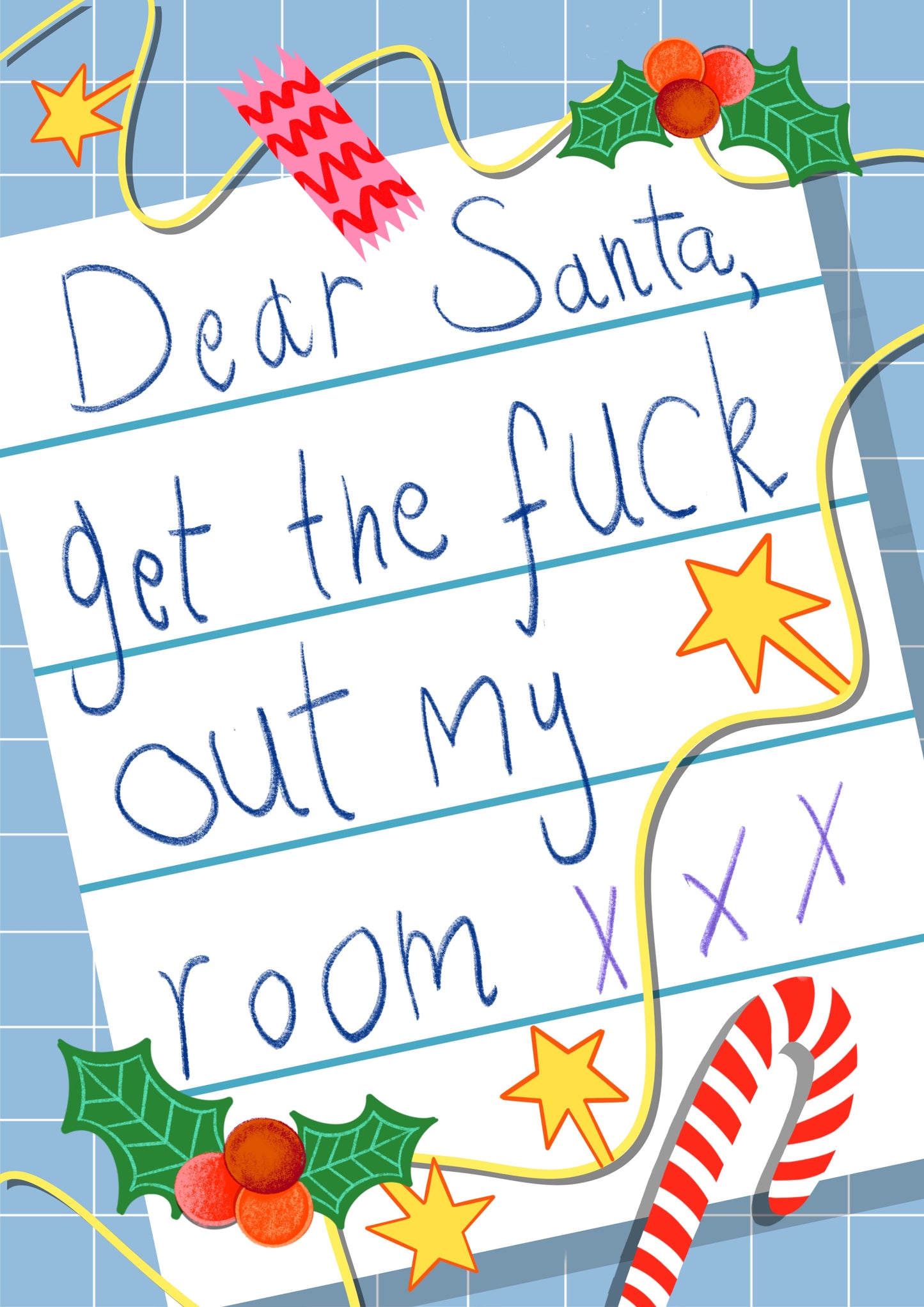 “Dear Santa…” Christmas festive card