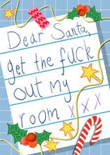 Load image into Gallery viewer, “Dear Santa…” Christmas festive card
