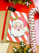 Load image into Gallery viewer, Cheery Santa Christmas festive card
